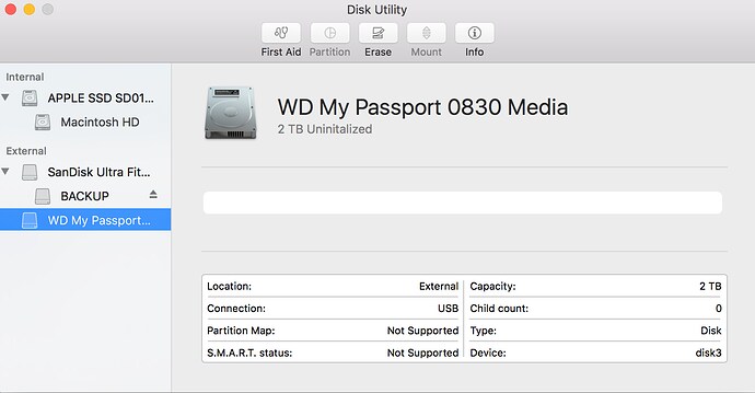 erase wd my passport to format for osx 10.6